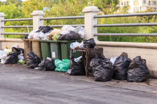 Recycling bins in Highgate neighborhood